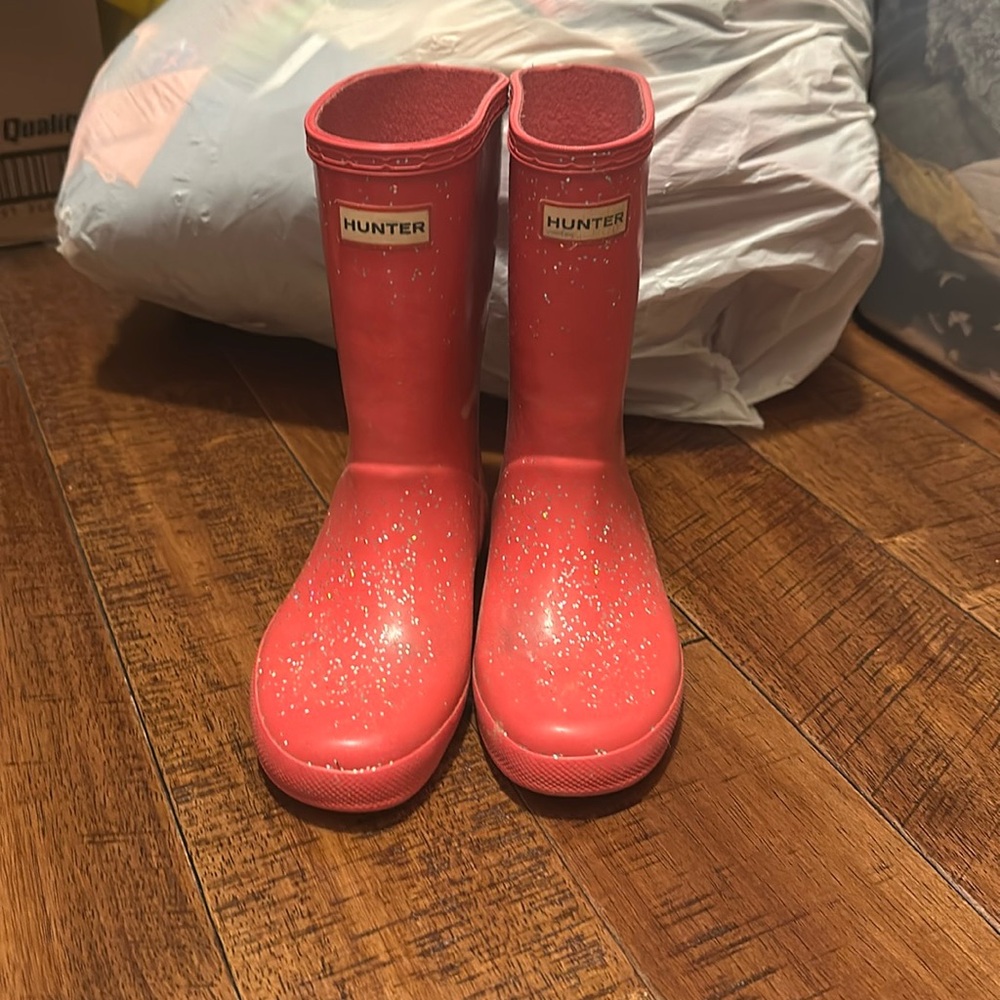 Youth Pink Hunter Rain Boots